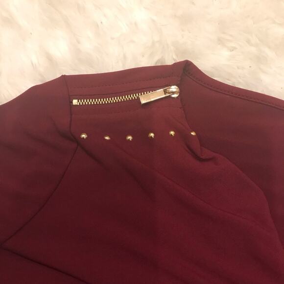 Carmen Cowl Neck Blouse - Gold Zipper Detail - Size Small - Picture 6 of 6